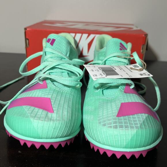 Adidas Adizero Distancestar Mens Size 12 Track & Field Cleats GV9078 Neon Green - Picture 3 of 9